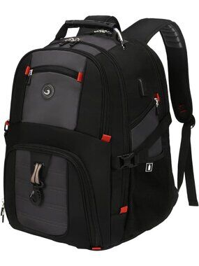 Women's Grey Travel Laptop Bag College Business Work School Backpack